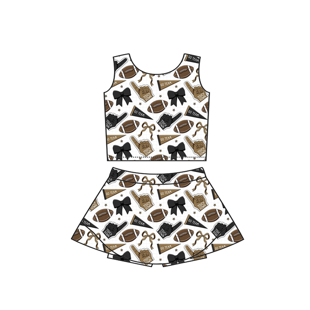 toddle girls custom team style skirt set