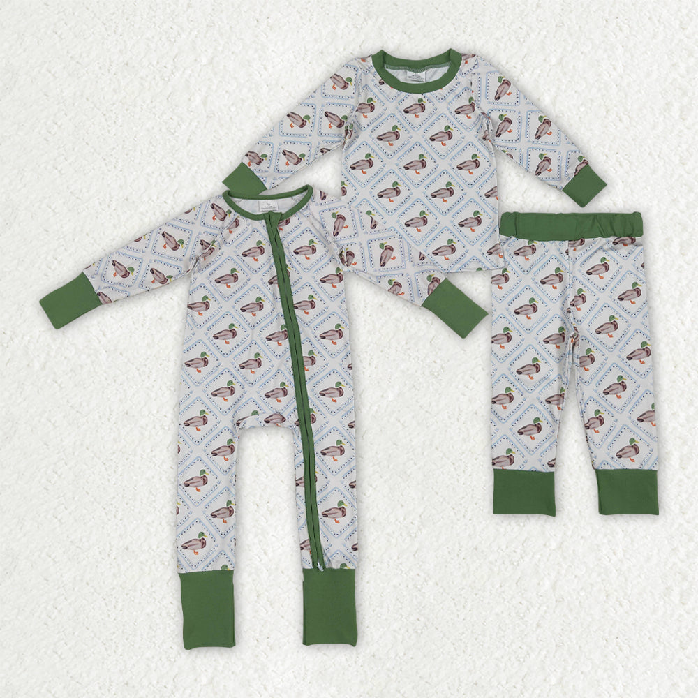 Mallard duck kids long sleeve matching clothes