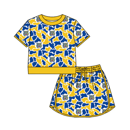 Custom team top matching skorts girl summer outfit