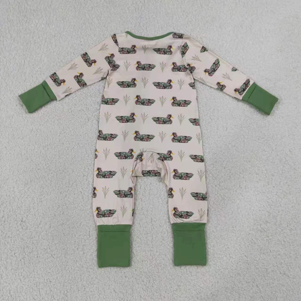 Camo duck long sleeve top matching pants boy outfit