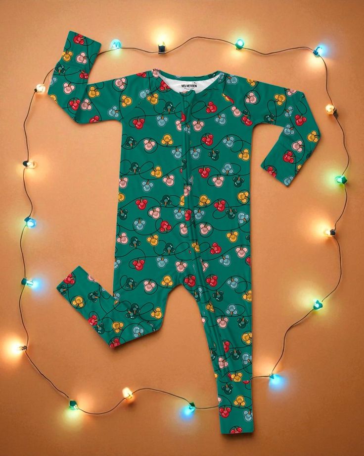 Toddle kids cute Christmas light long sleeve romper