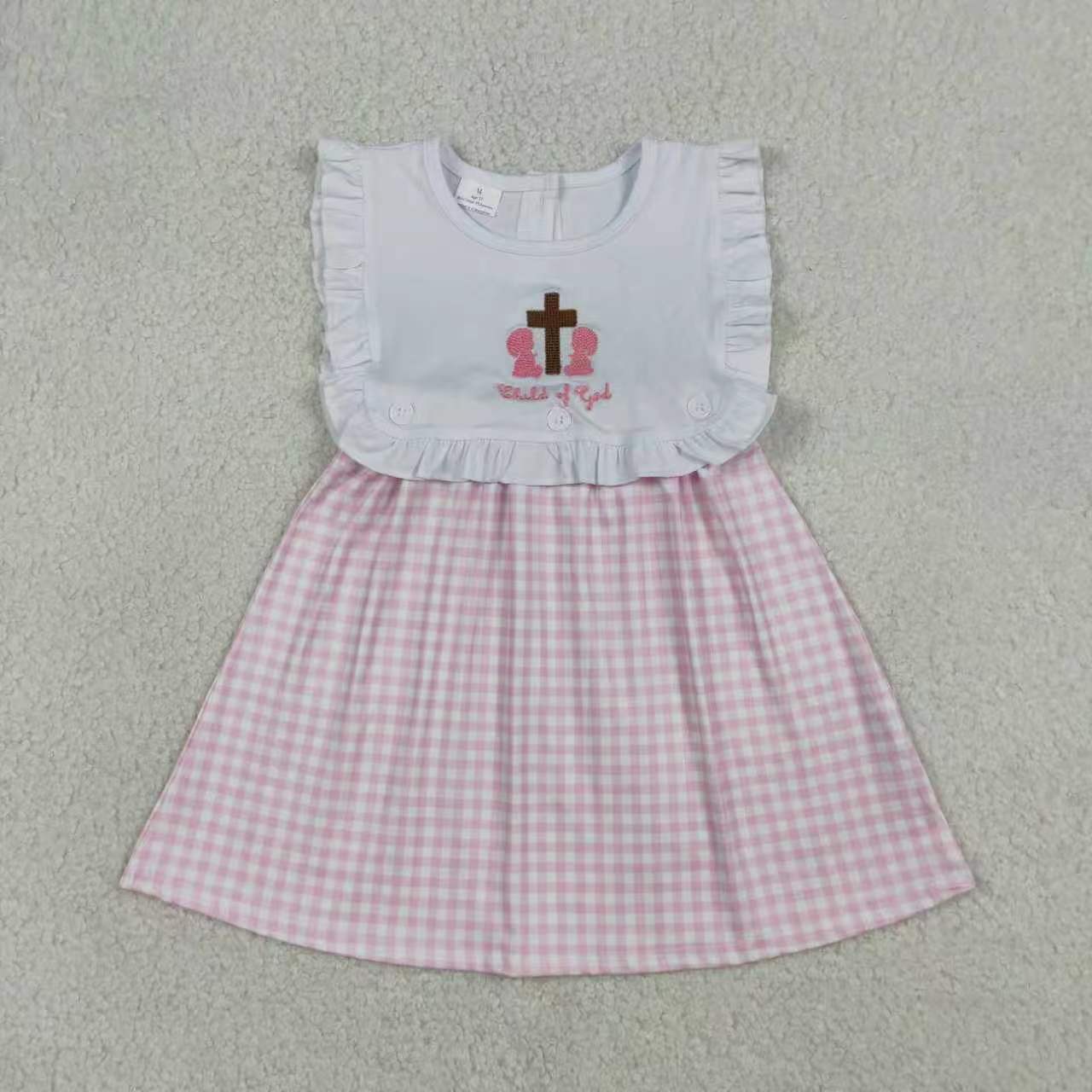 Easter cross embrodiery top matching shorts boys summer outfit