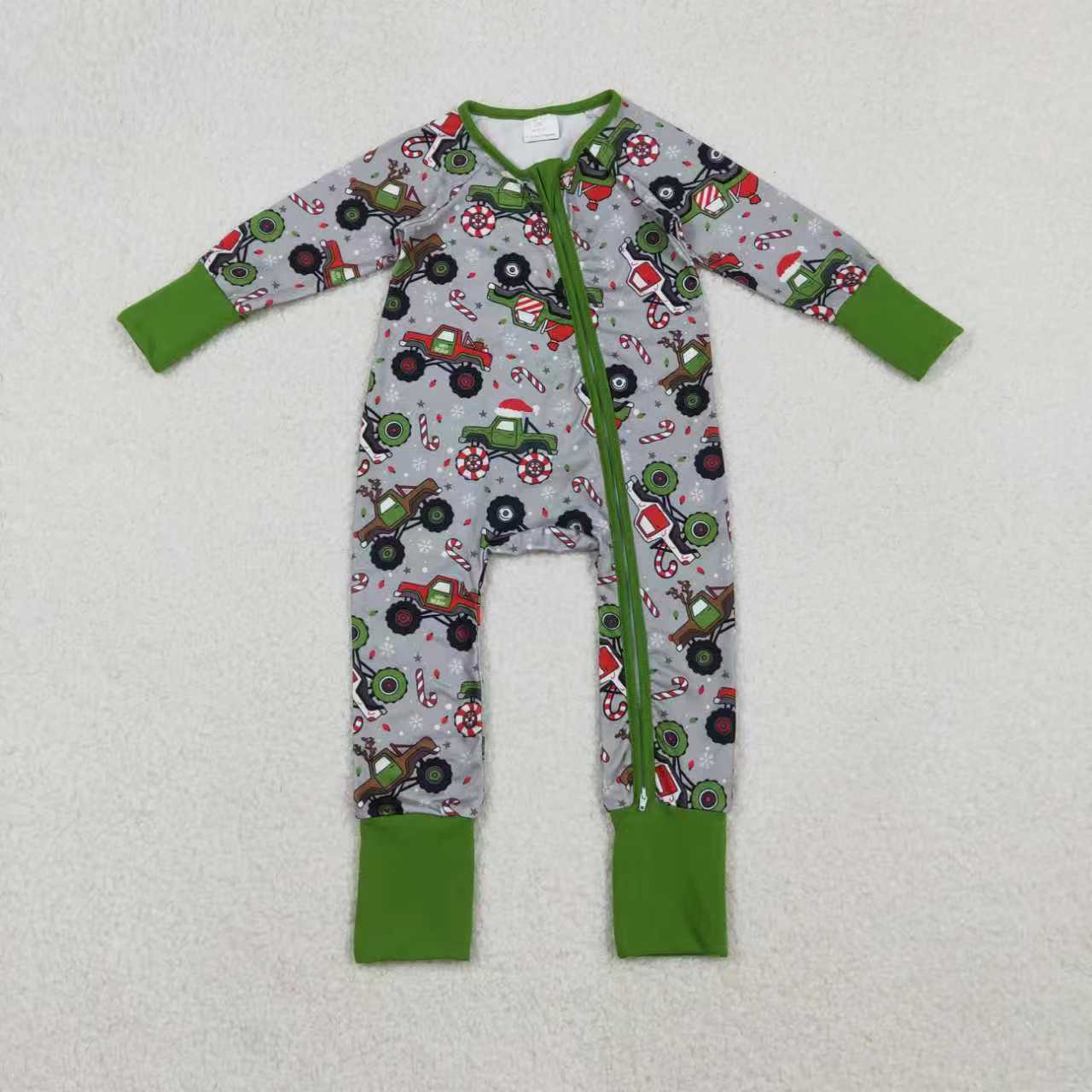 Christmas truck kids long sleeve  outfit