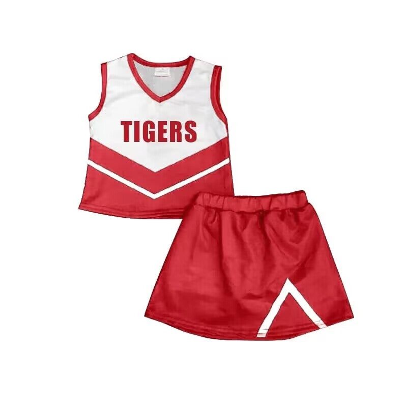 baby girls cheer skirt 2pcs outfit