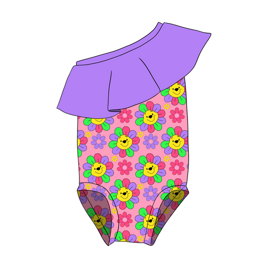 baby girls cartoon design romper