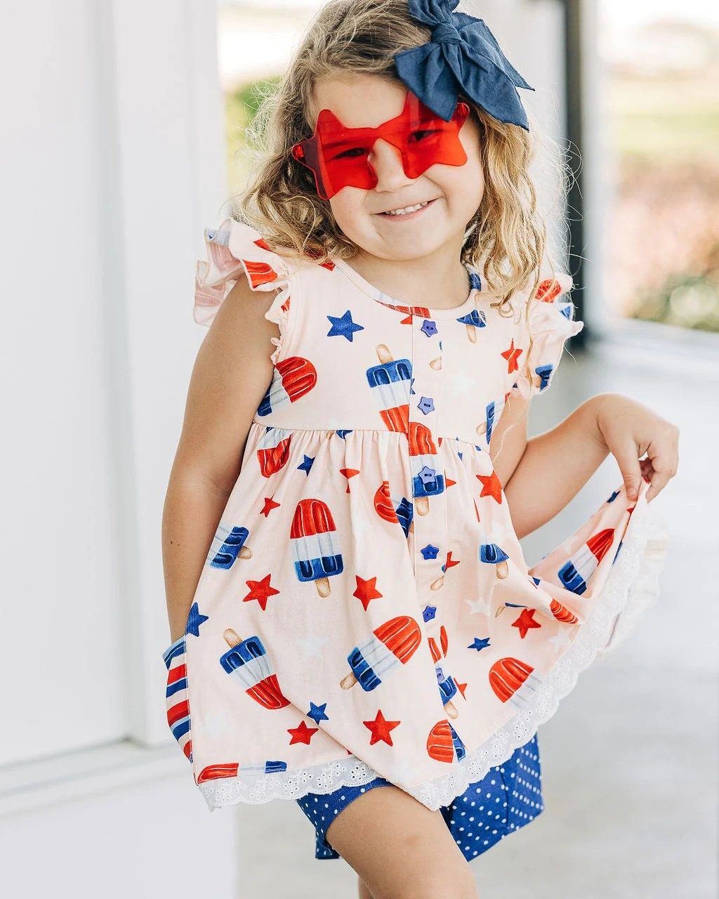infant baby girls july 4th outfit