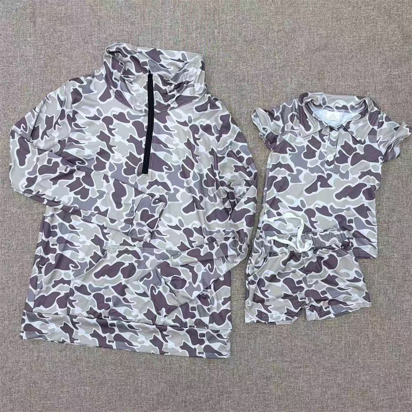 Camo design adult kids matching clothes wholesale price rts