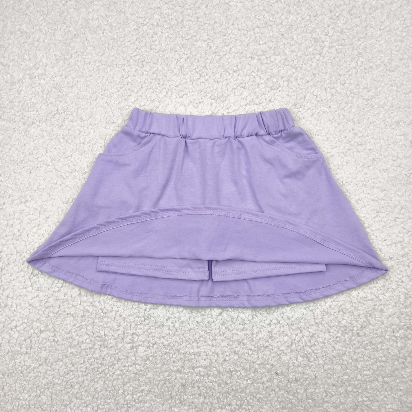 Baby girls blue pocket cotton skirt shorts