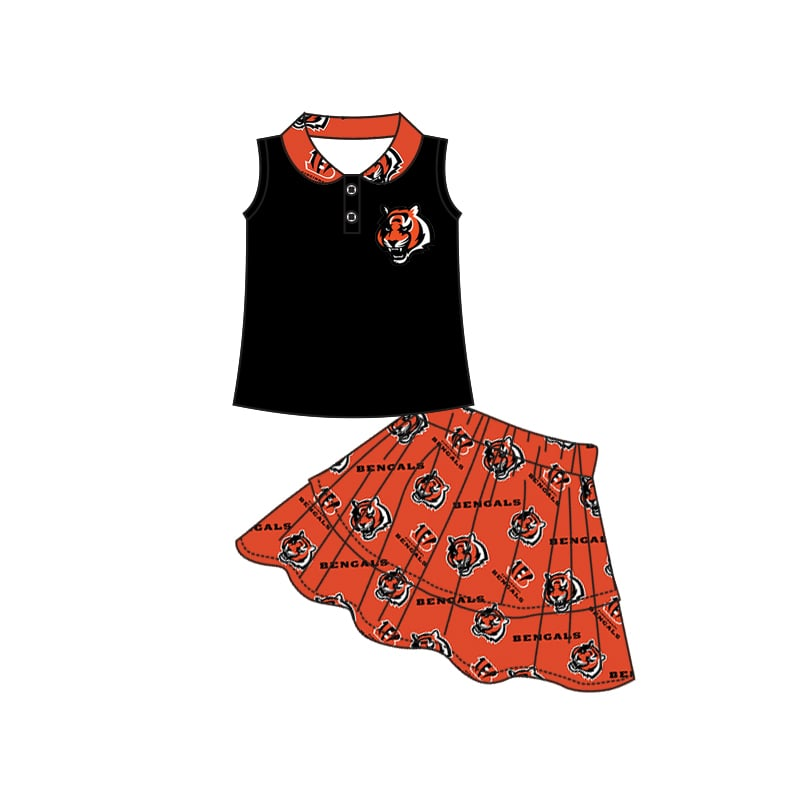 baby girls cheer skirt 2pcs outfit