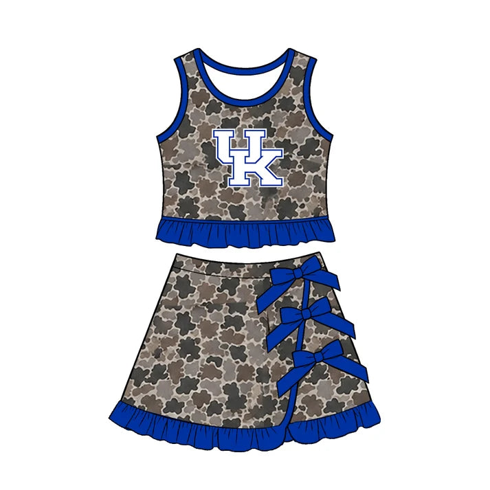 toddle girls custom kentucky team camo style skirt set