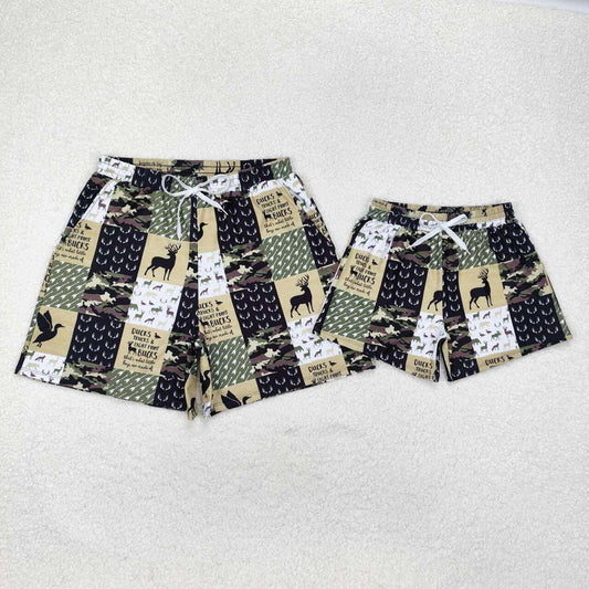 adult kids hunting season reindder swimwear boy swim trunks