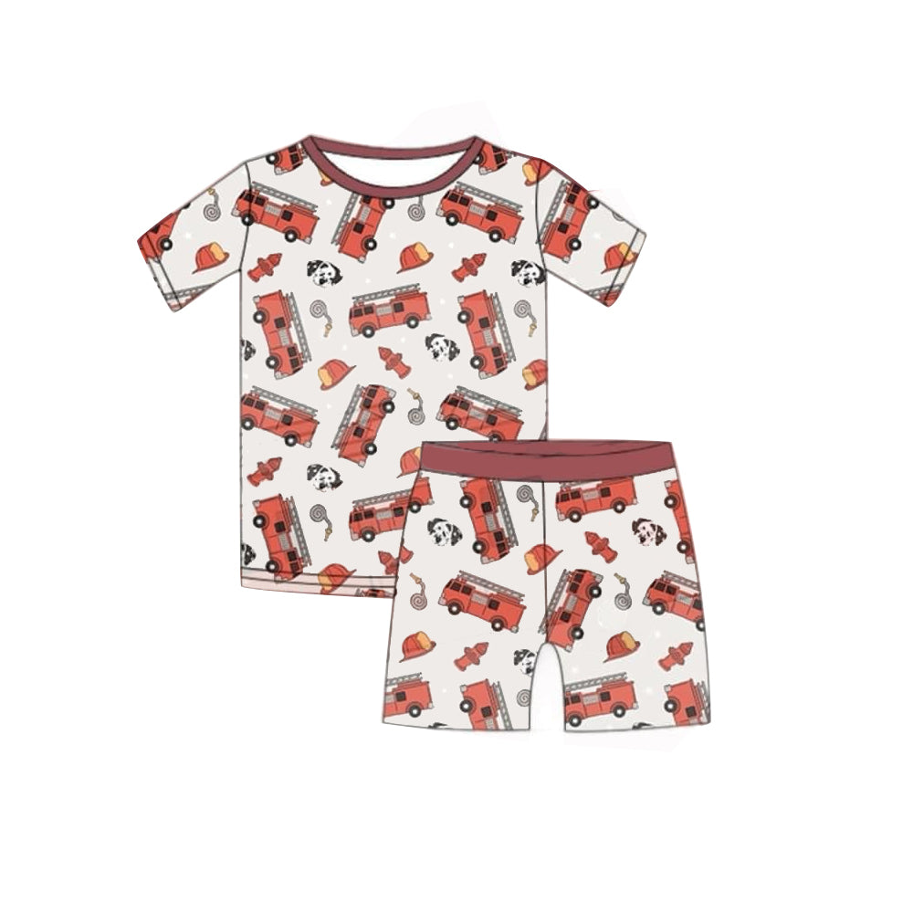 kids baby wholesale firefighter  short sleeve outfit
