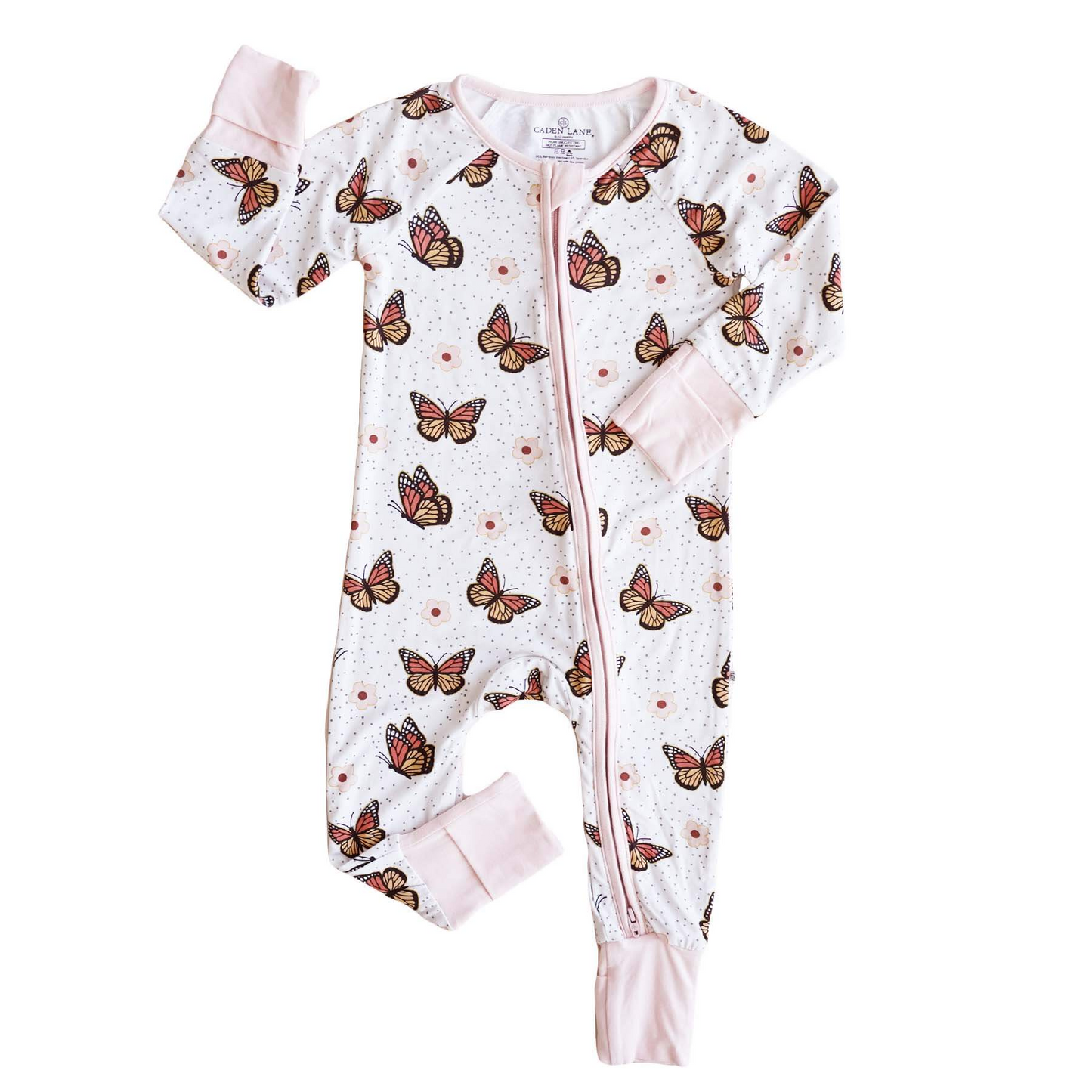 Wholesale toddle baby girls butterfly zip romper