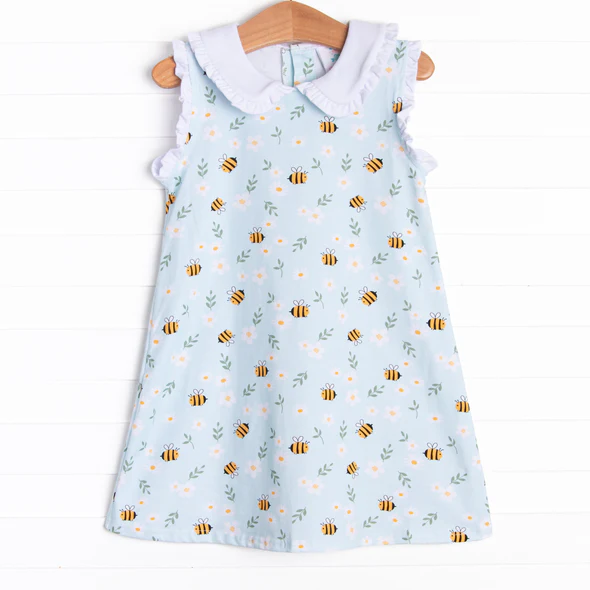 Baby girl bee floral dress