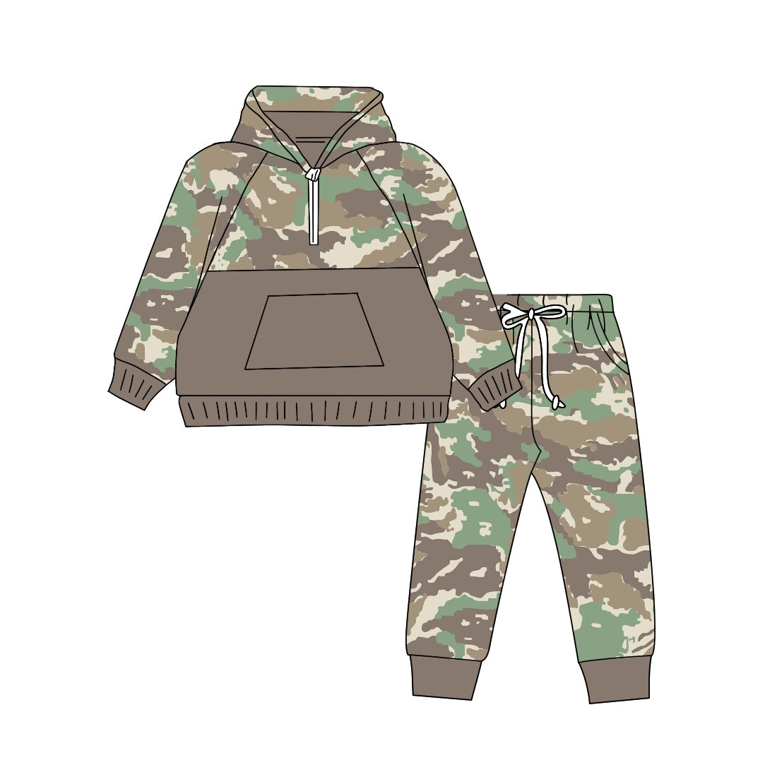 country baby boy western camo matching clothing set