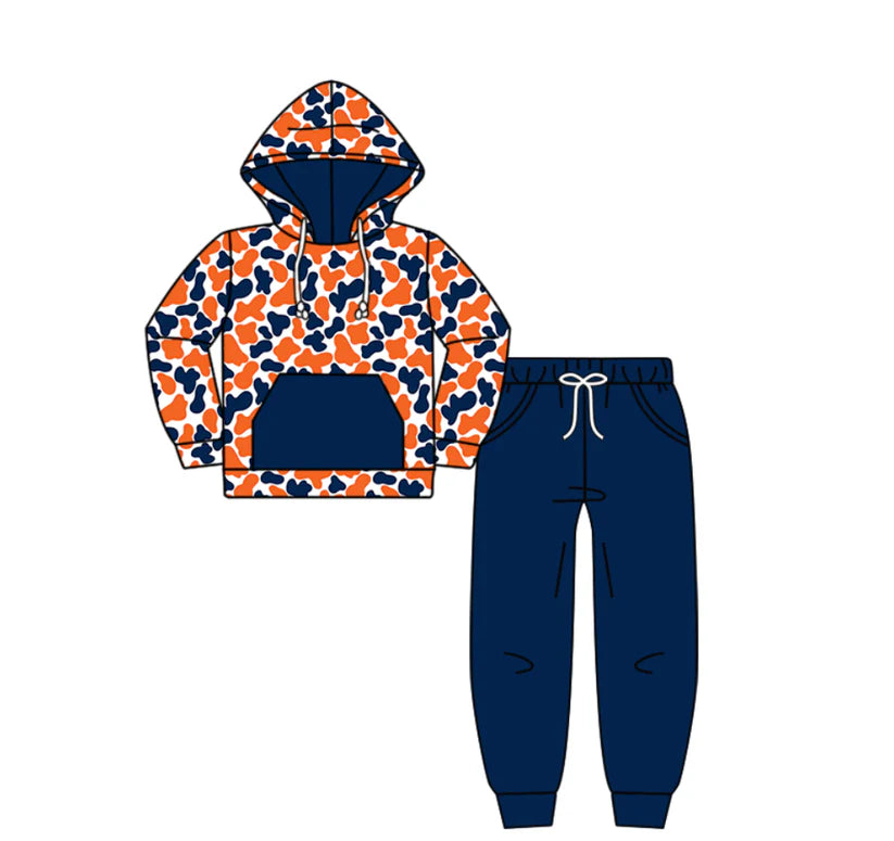 Baby boy custom team cheer design hoodie set
