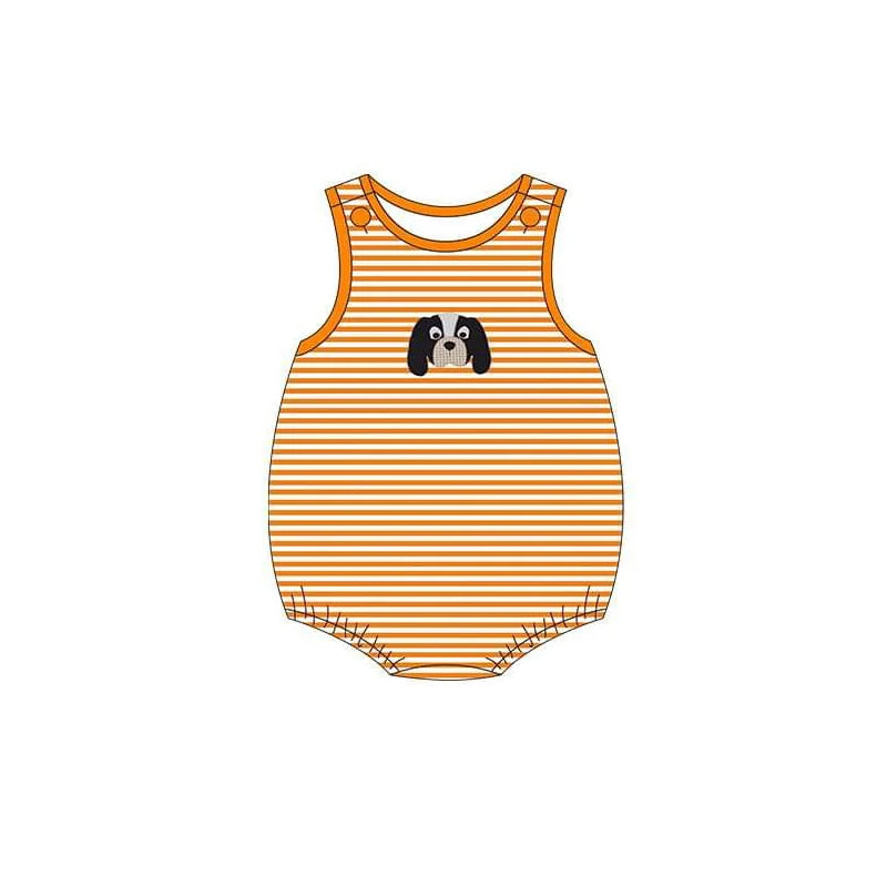 baby boy orange team design romper