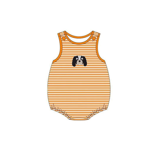 baby boy orange team design romper