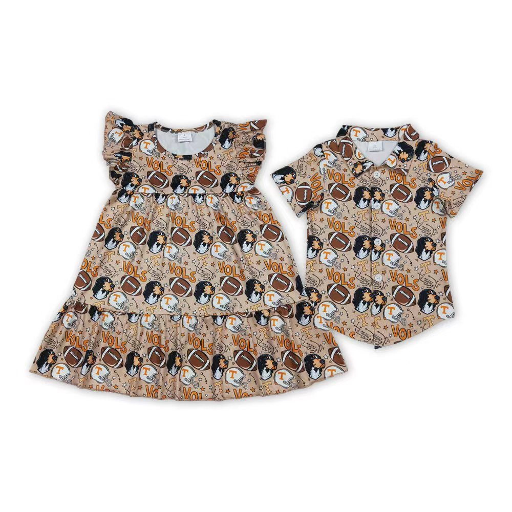 Tennessee team design baby girl summer yoga dress