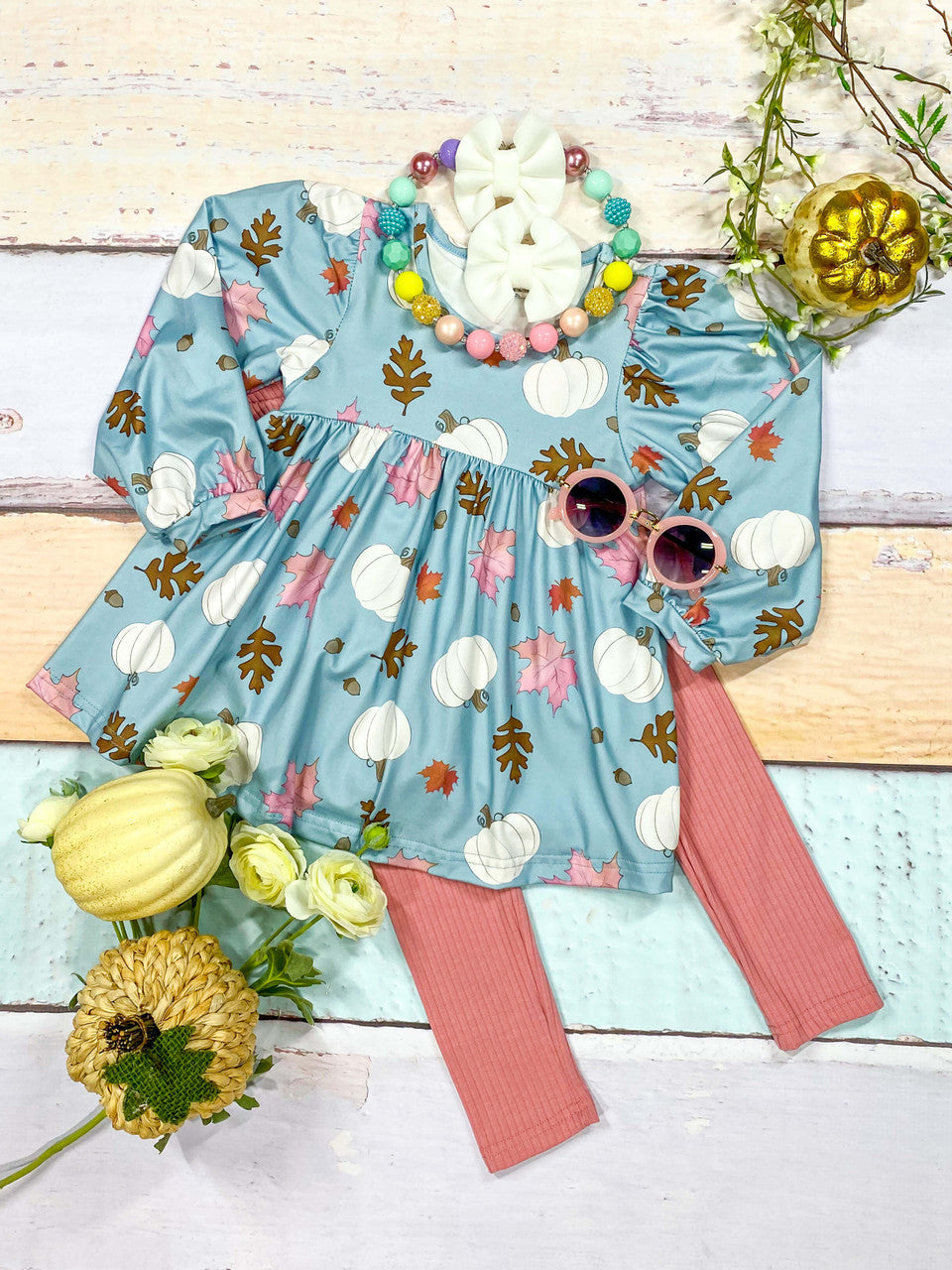 toddle baby girls fall pumpkin season clothes