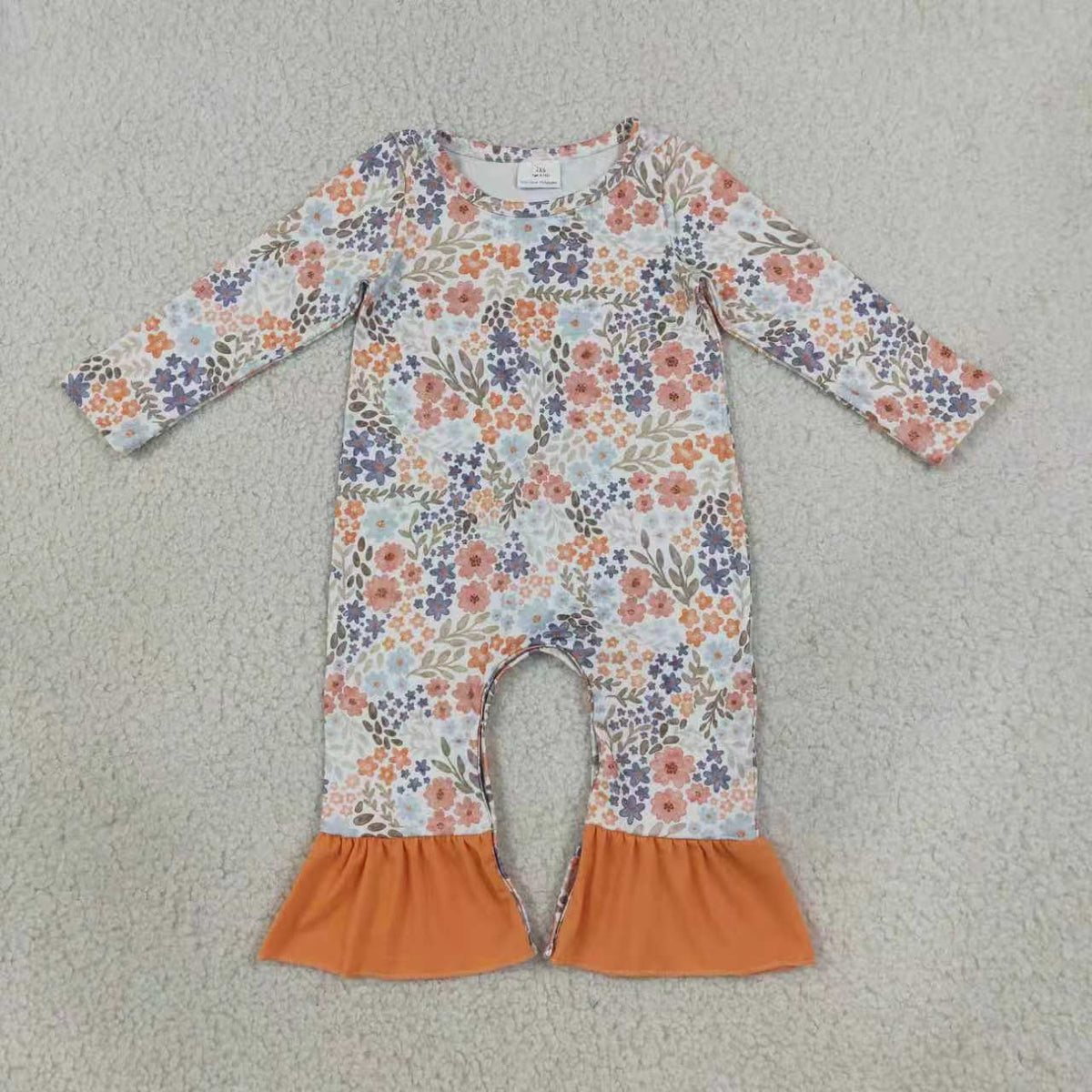 Toddle baby fall season long sleeve flowers romper