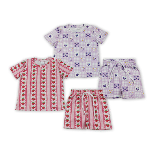 Lavender flowers top matching shorts toddle baby girl outfit