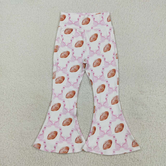 Baby Girls Pink Bow Football Yoga Pants