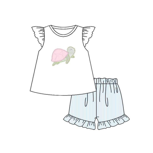 Infant baby girls sea turtle outfit