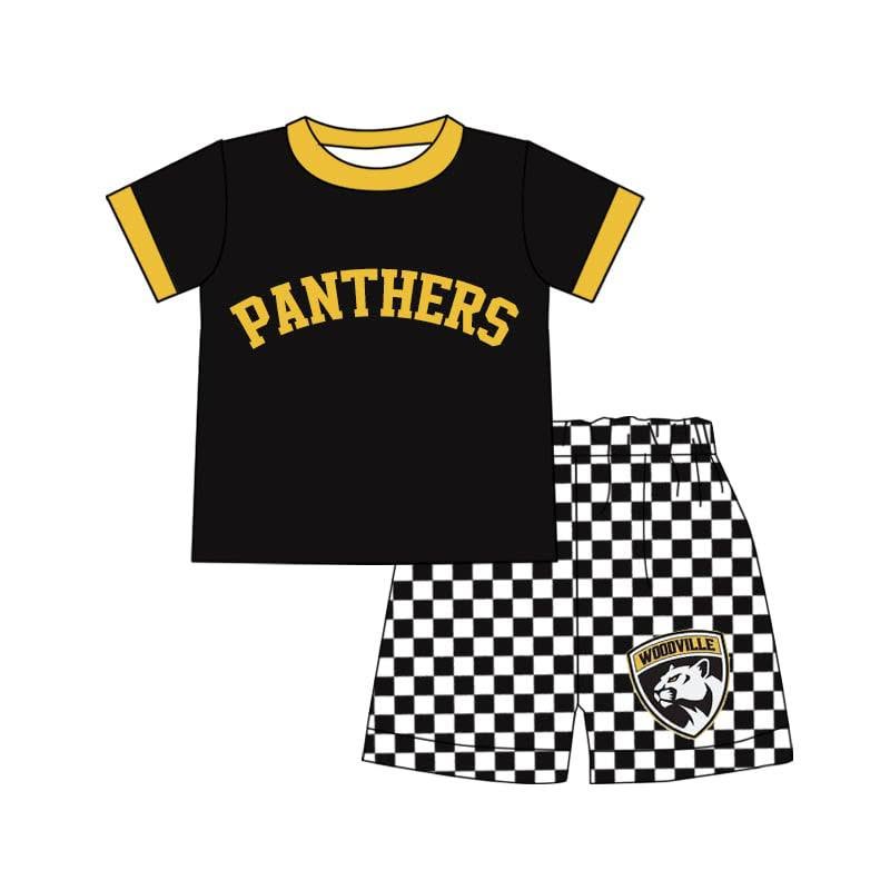 Custom team short sleeve top matching shorts boy summer outfit