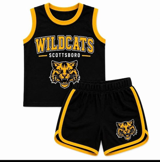 Custom team sleeveless top matching shorts boy summer outfit