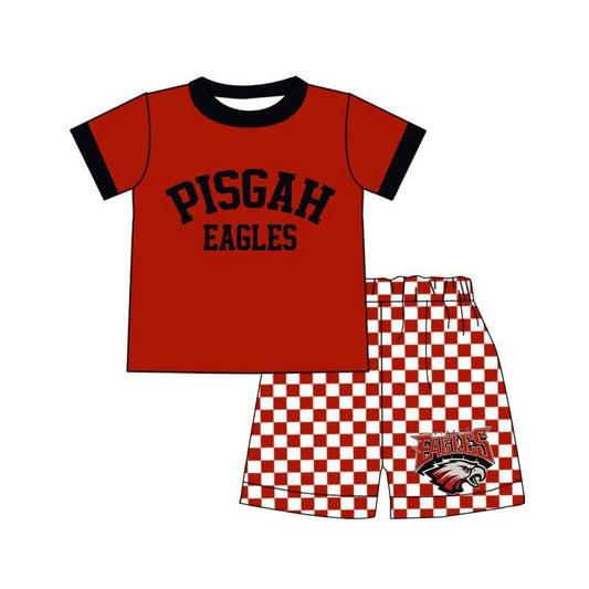 Custom team short sleeve top matching shorts boy summer outfit