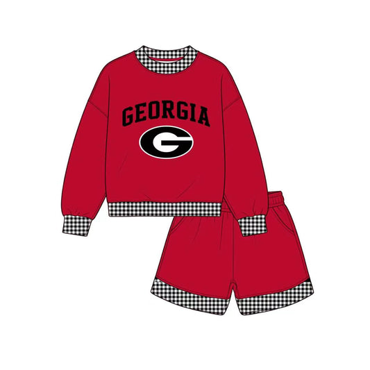 GEORGIA long sleeve pullover top matching shorts girls outfit preorder