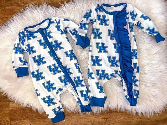 baby girl long sleeve team romper moq
