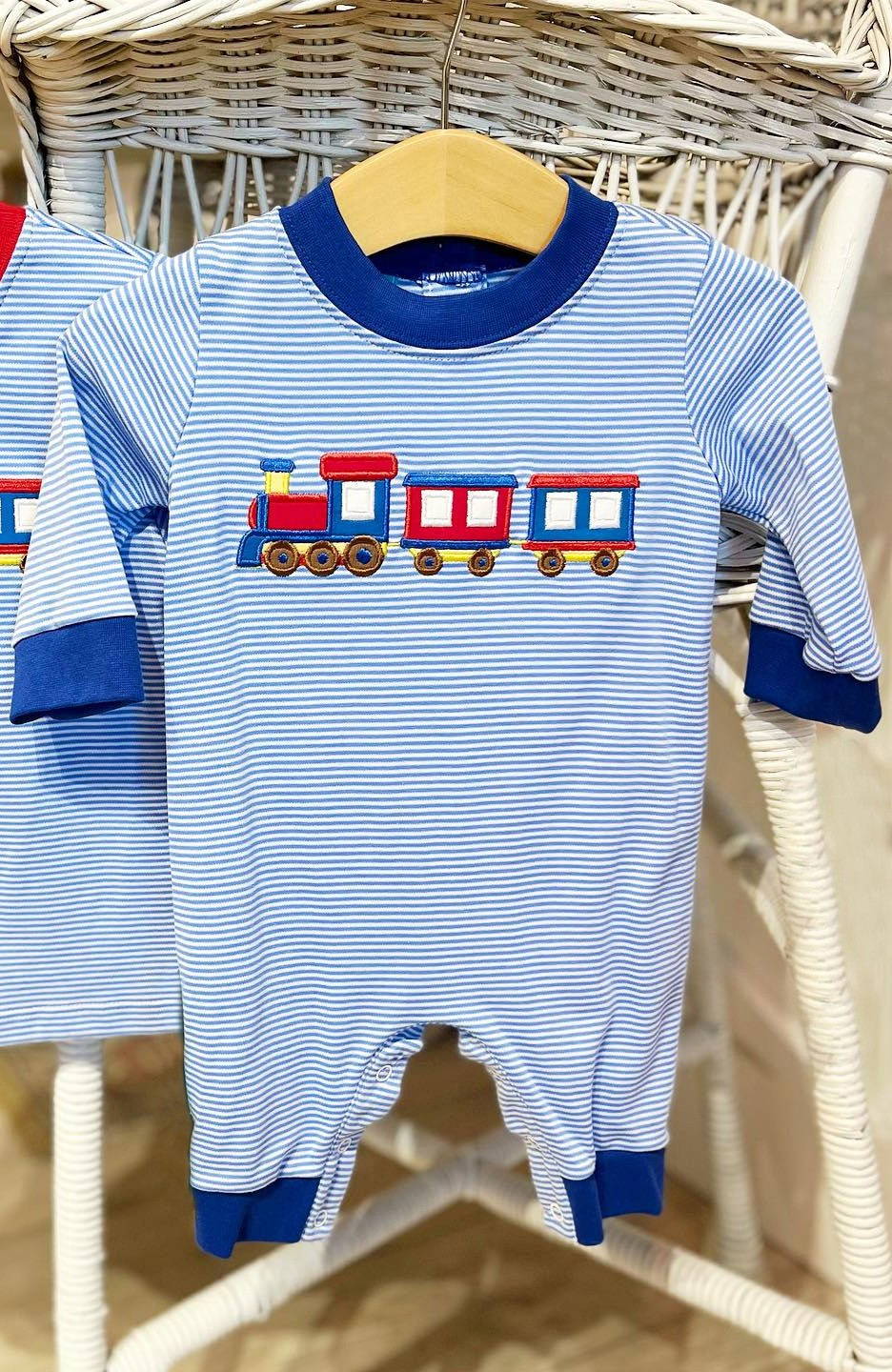 toddle baby boy train romper