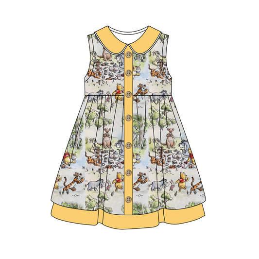 Baby girl cartoon bear dress