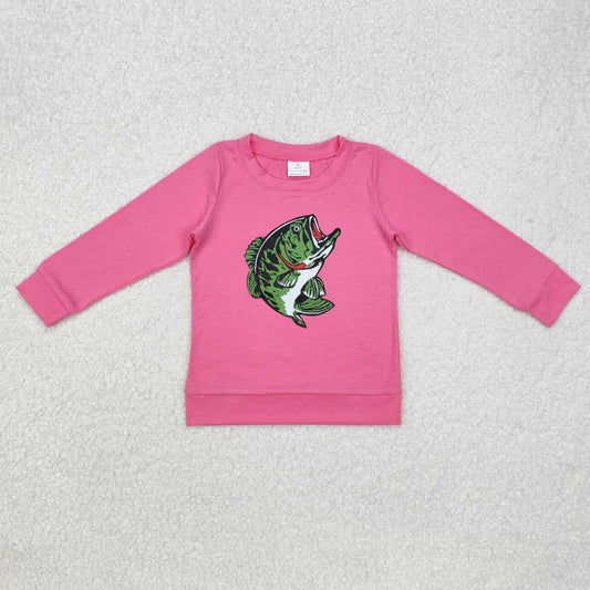 Baby girl long sleeve vinly fishing Top