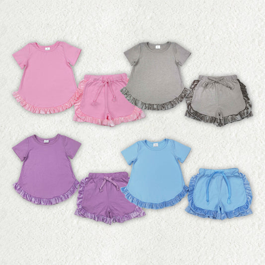Toddle baby girl pink cotton summer outfit