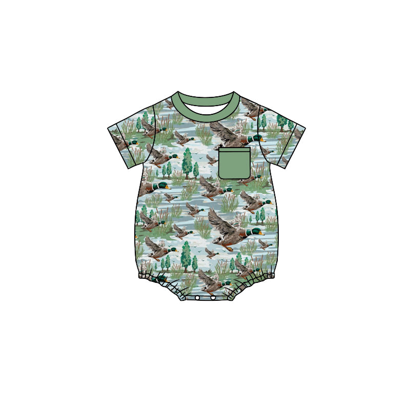 infant baby boy mallard duck romper