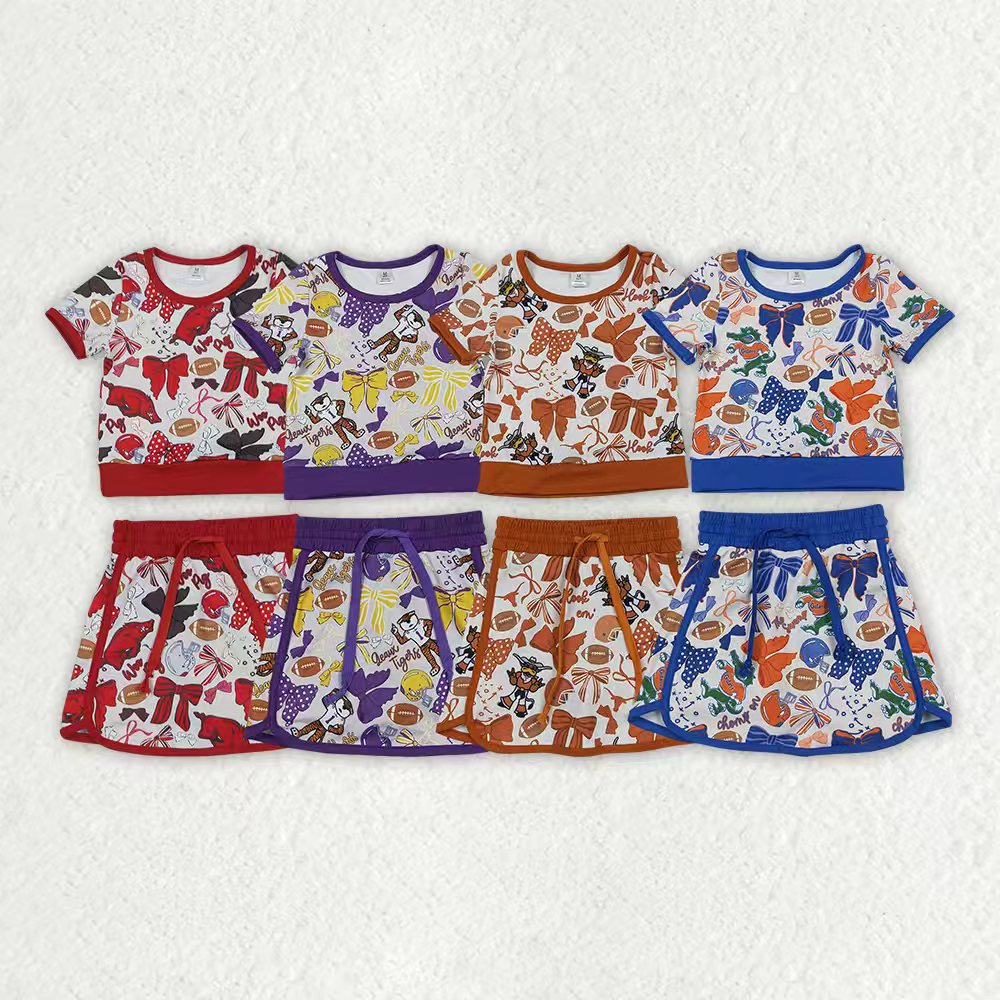 Tiger team design baby girl summer yoga outfit