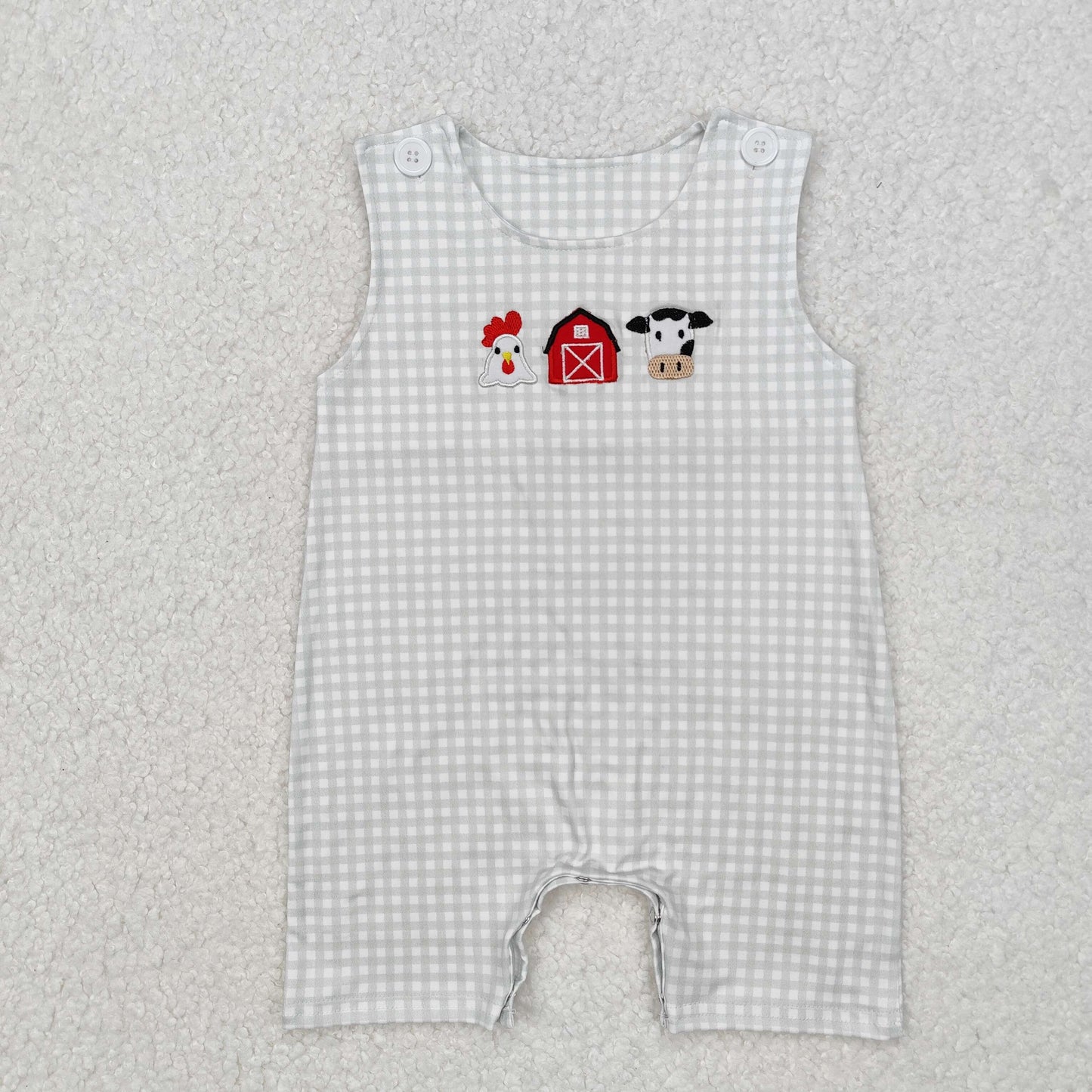 Embroidery Farm animal sister brother matching outfit