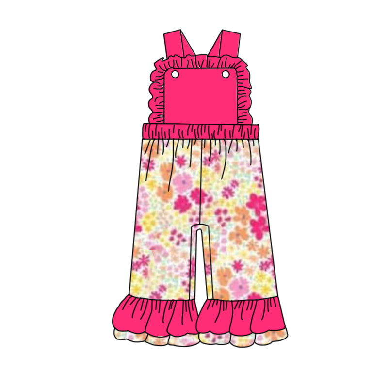 baby girls floral summer jumpsuit