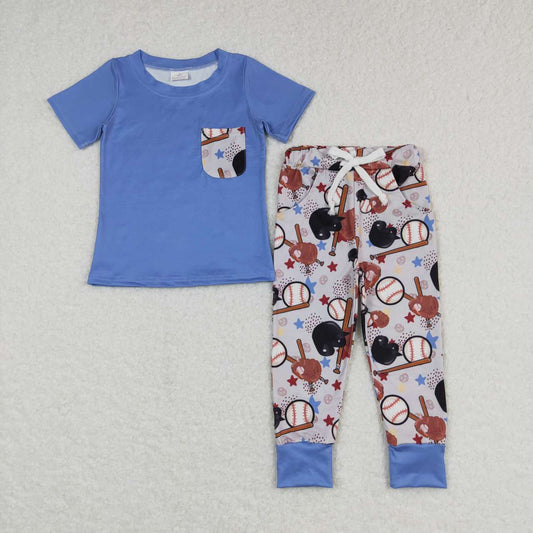 baby boy short sleeve ballgame clothing set