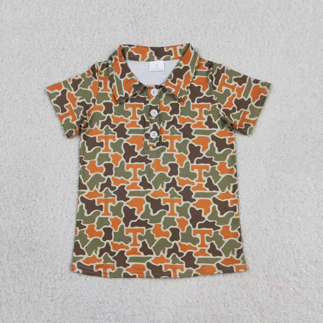 Team style boy short sleeve pullover top