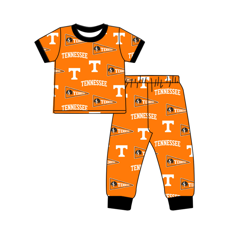 Toddle kids custom tennessee team design boy short sleeve pajama set