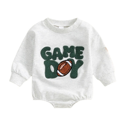 Game Day Football Printed Sports Romper