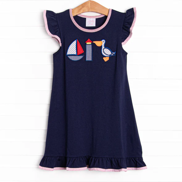 infant baby girls sailboat dress