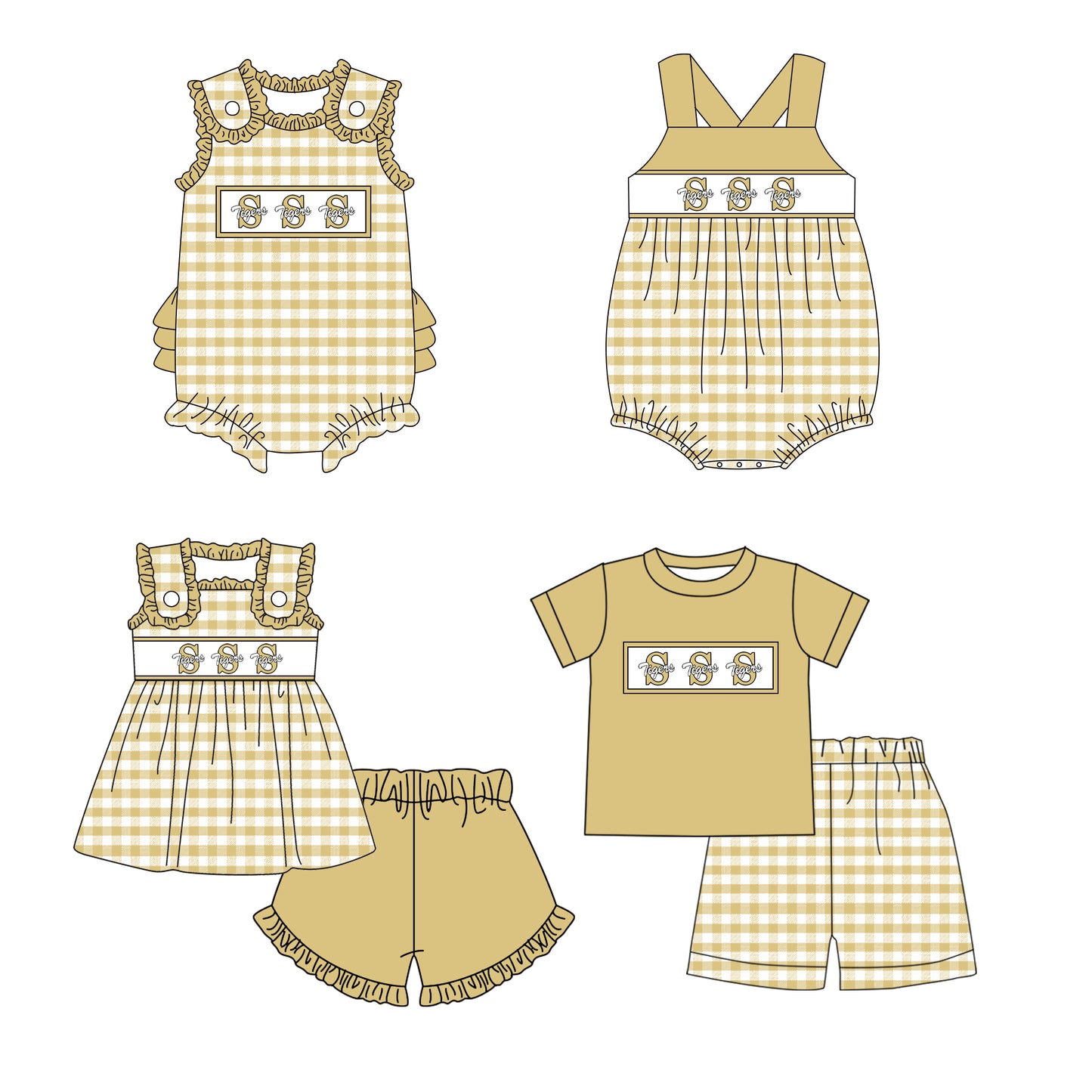 Sister brother team matching sibling clothes