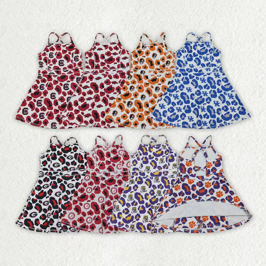 Uk camo Team design girls summer active yoga dress