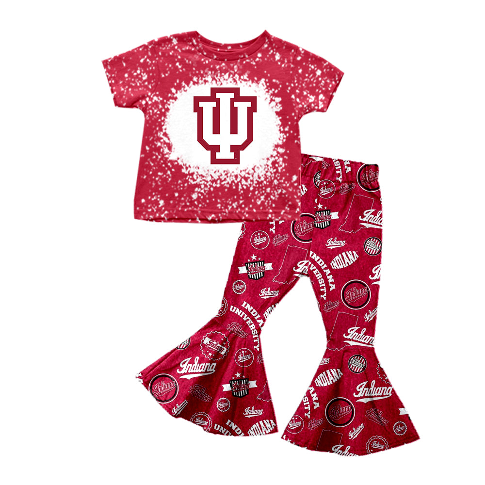 baby girls short sleeve shirt matching pants outfit
