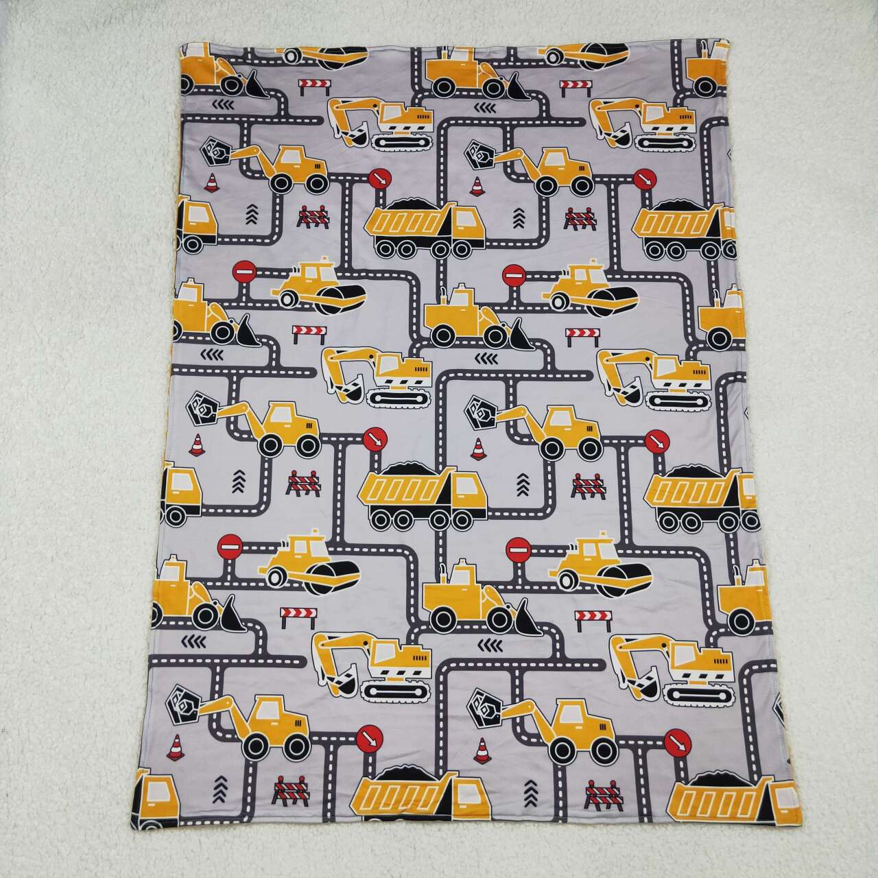 toddle kids construction soft blanket